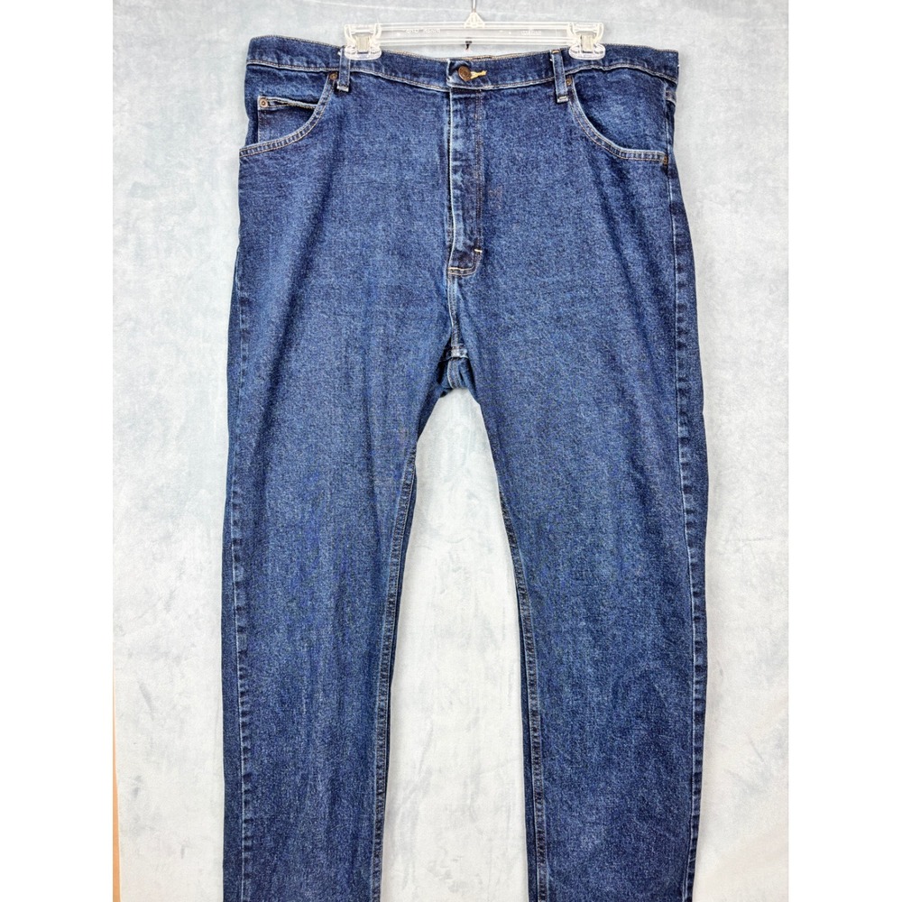 Wrangler Premium Quality Mens Dark Wash Straight Leg Jeans 40x32 1096FXVMF